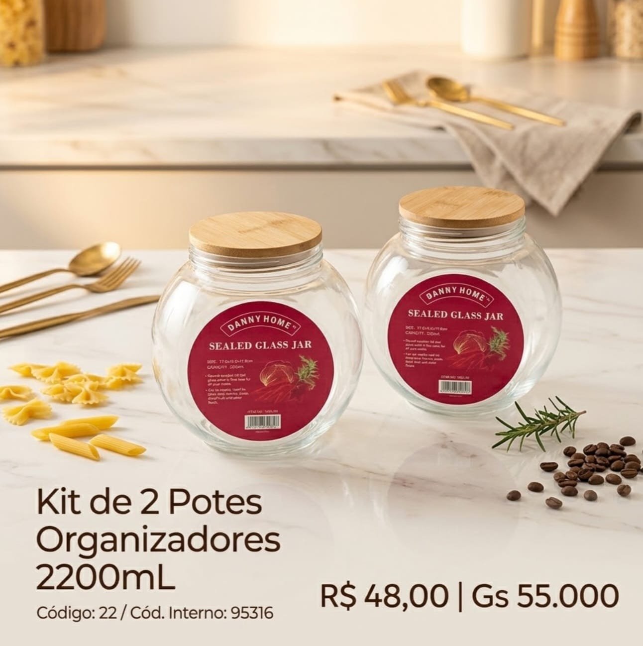 kit de 2 potes organizador