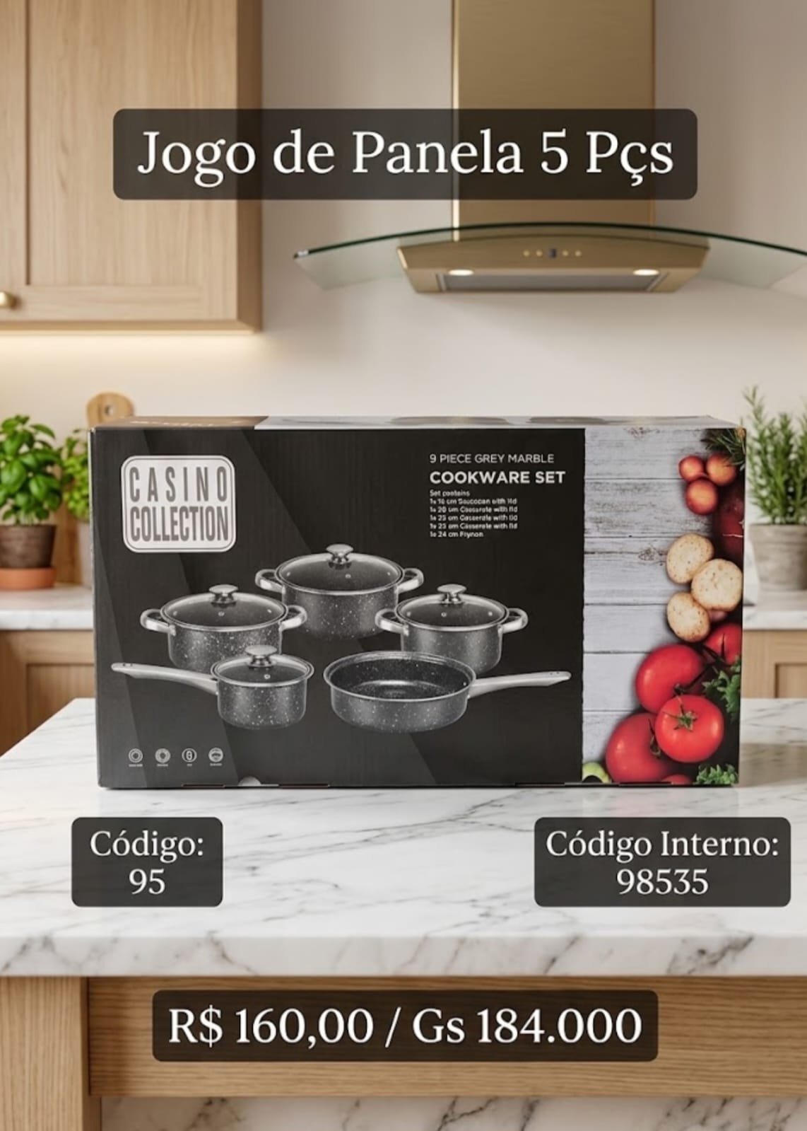 jogo de poanela 5 pcs