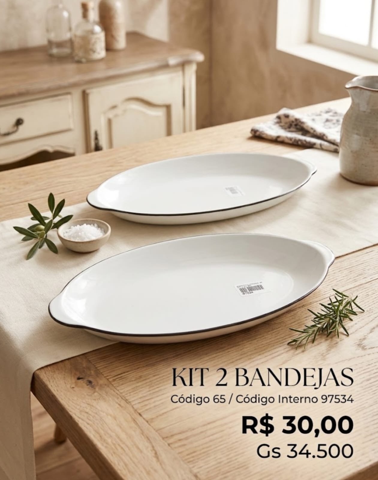 kit de 2 bandeija