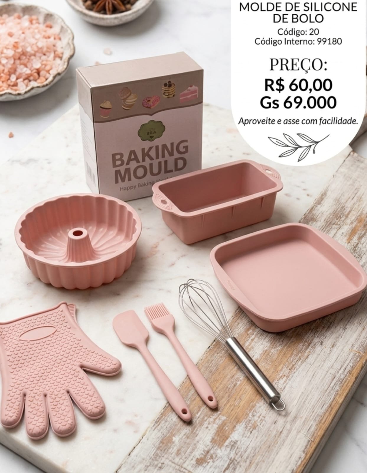 molde de silicone  7 pcs