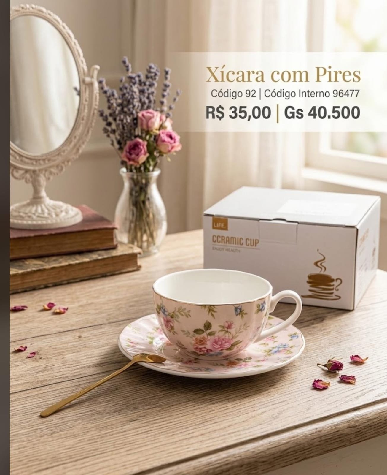 xicara com pires