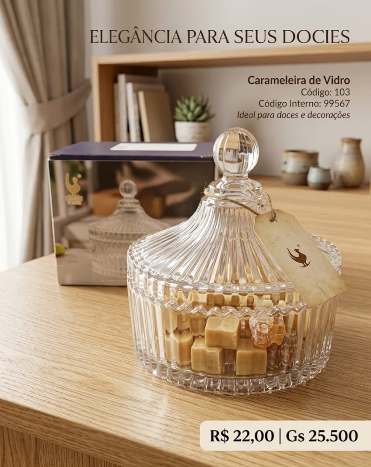 carameleira de vidro