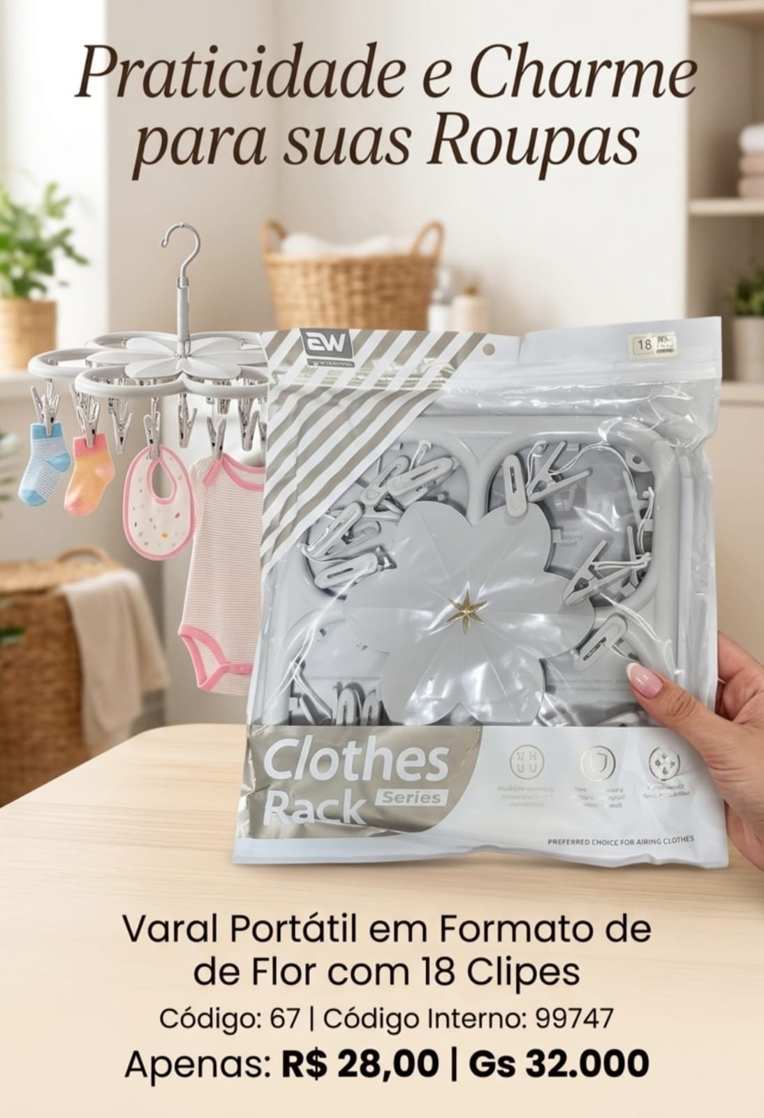 varal portatil 18 clid