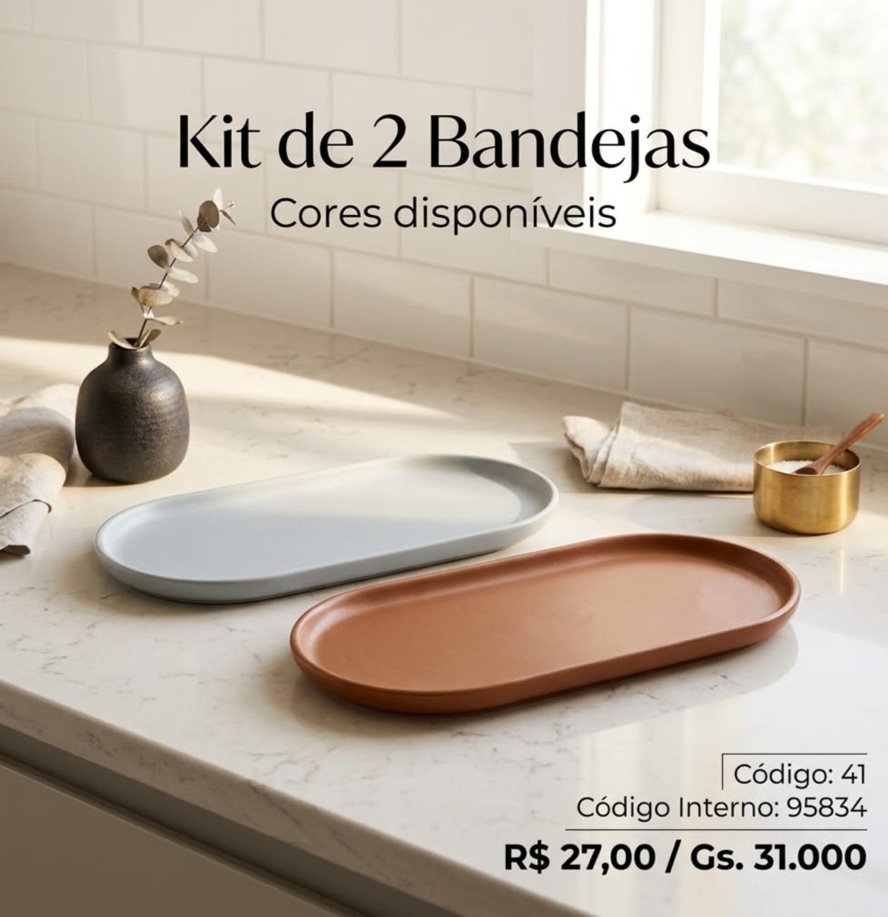 kit de 2 bandeija