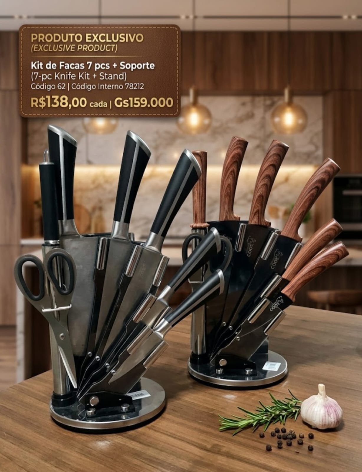 kit de faca 8 pcs