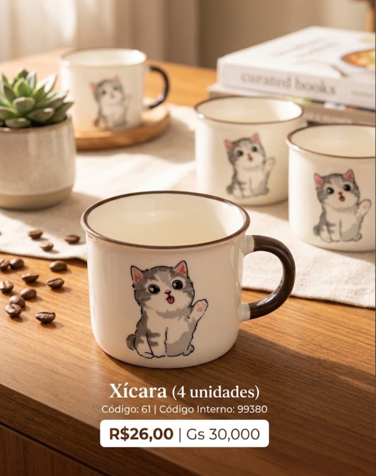 kit xicara de 4