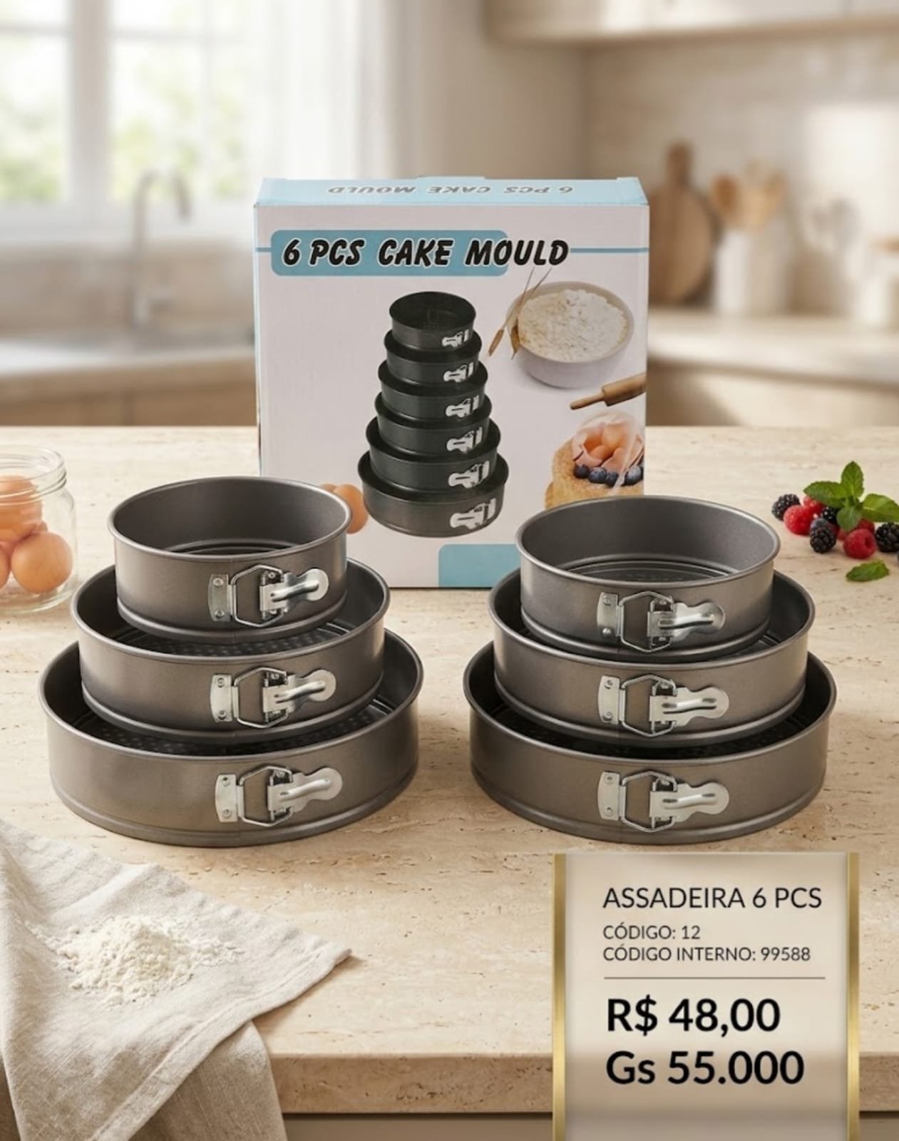 assadeira kit de 6 unidade
